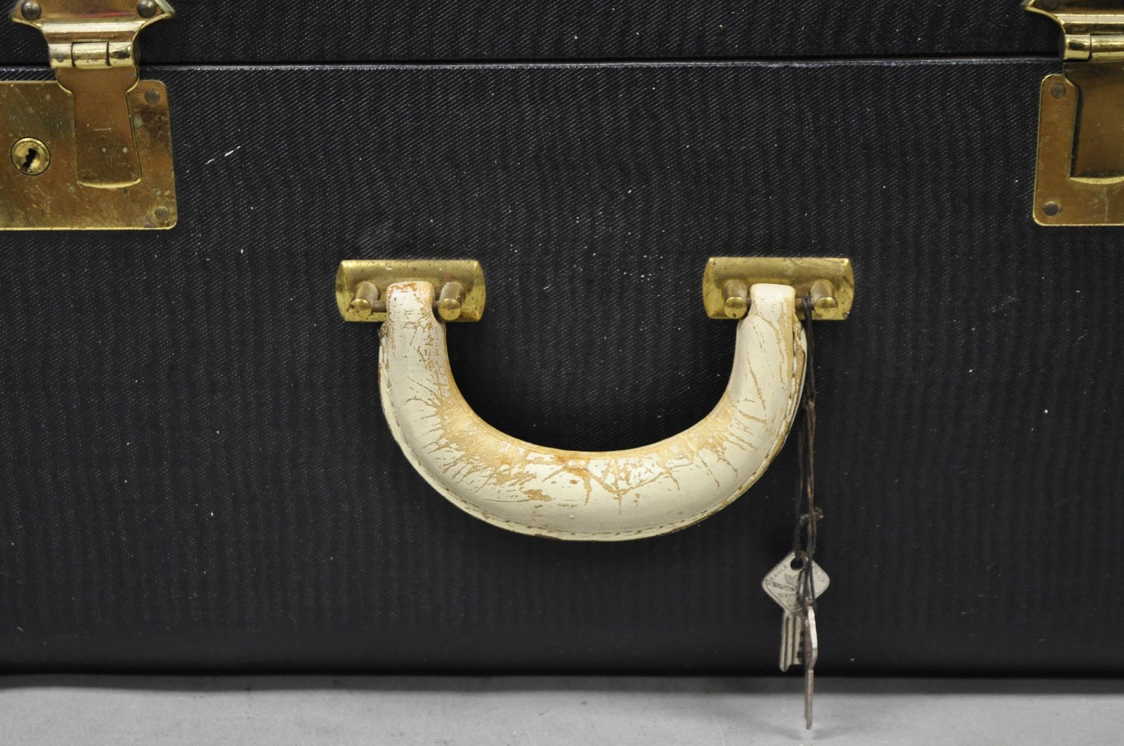 Vintage Art Deco Black & White Hard Case Travel Luggage Suitcase - 2 Pc Set