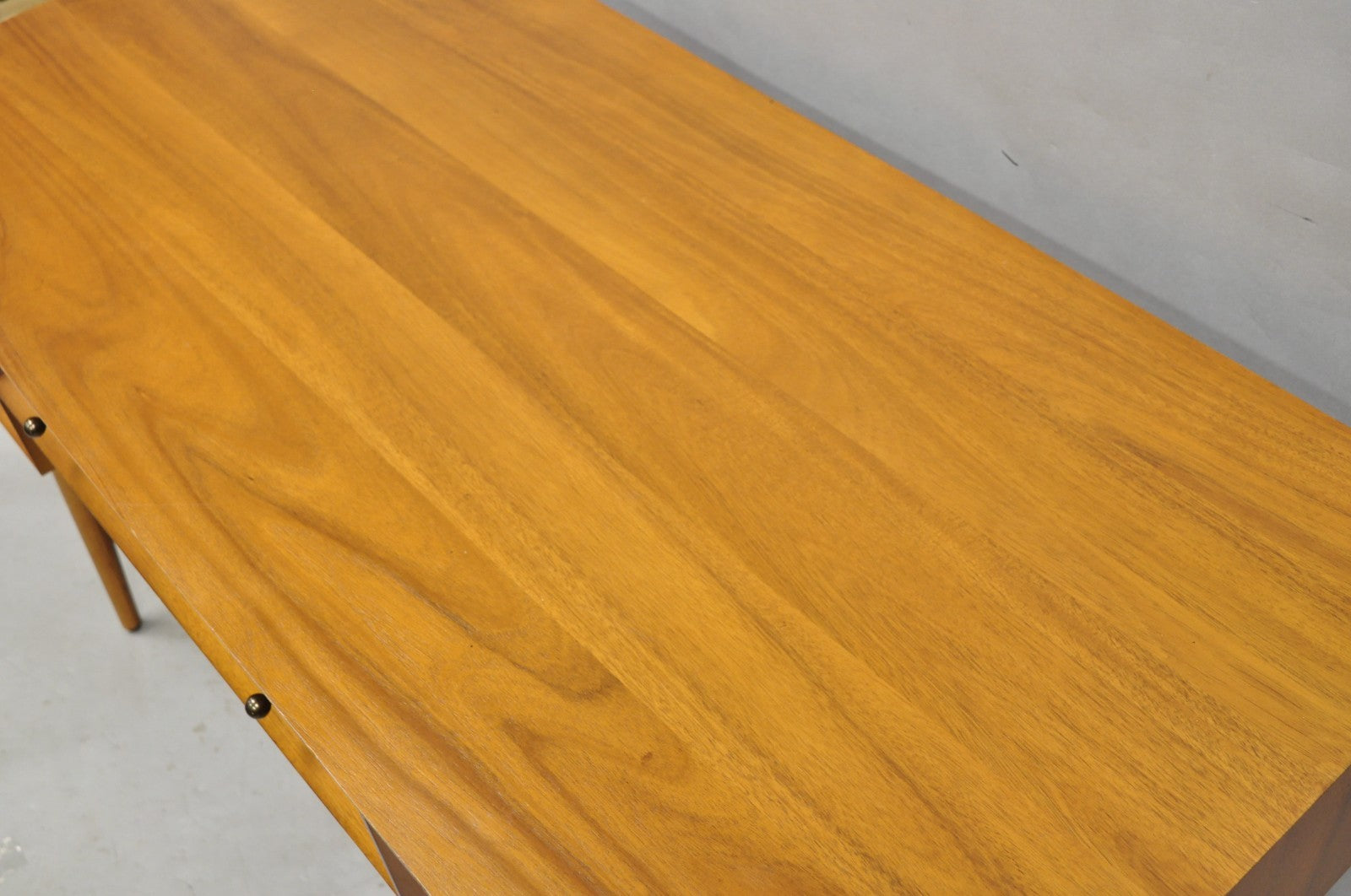 West Elm Williams Sonoma Mid Century Modern Acacia Teak Wood Style Writing Desk