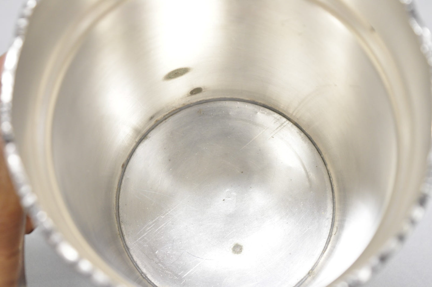 Vintage Victorian Prata 90 Silver Plated Small Bar Champagne Ice Bucket w Handle