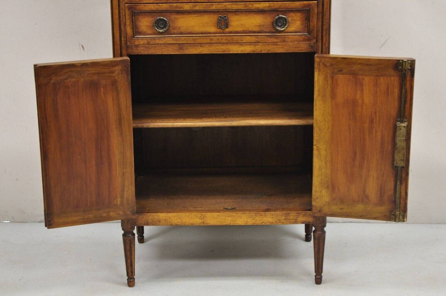 Vintage French Louis XVI Style Cherry Abbatant Secretary Desk for Bloomingdales