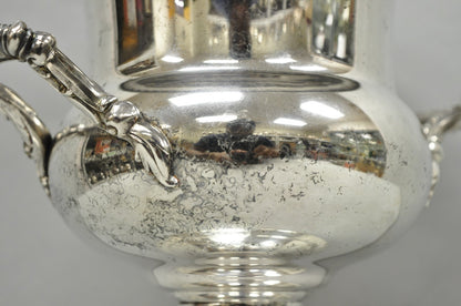 Vintage WM Rogers "Spring Flower" Silver Plated Champagne Chiller Bar Ice Bucket