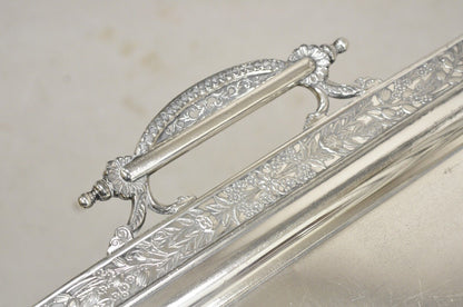 Antique Wilcox Victorian Aesthetic Movement Silver Plated Serving Platter Tray