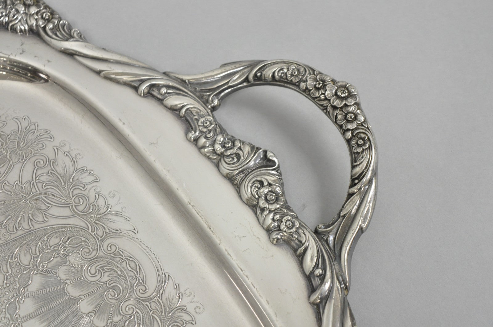 Vintage Rogers Bros. 1847 Heritage 9498 Silver Plated Serving Platter Bar Tray