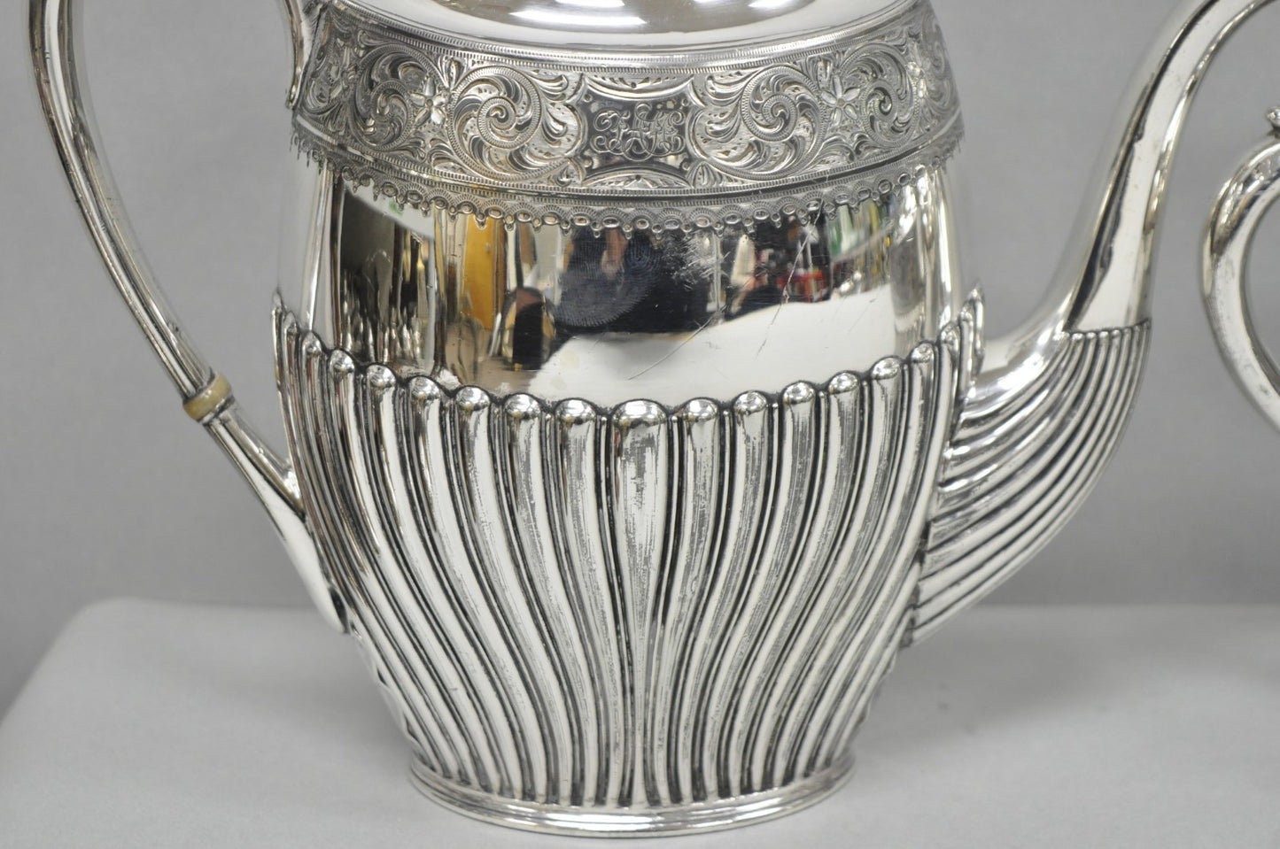 Antique James Dixon & Sons 4186 Victorian Silver Plated Tea Service Set - 4 Pcs