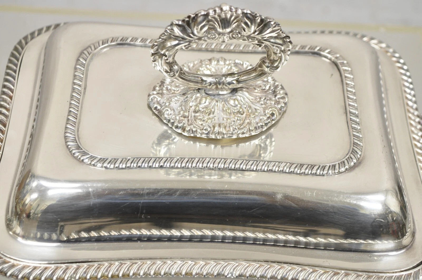 Antique English Victorian Sheffield Silver Plated Lidded Warmer Serving Platter