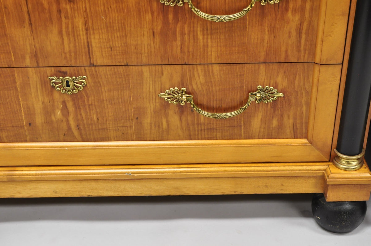 Thomasville Grand Classics Empire Biedermeier Maple Bachelor Chest Dresser, Pair