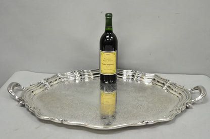 Antique Reed & Barton Winthrop Silver Plated Victorian Bar Serving Platter Tray
