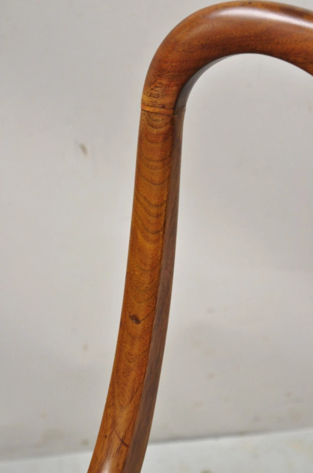 Edwardian Mahogany Sweetheart Back Bellflower Painted Dining Chairs - Set of 4