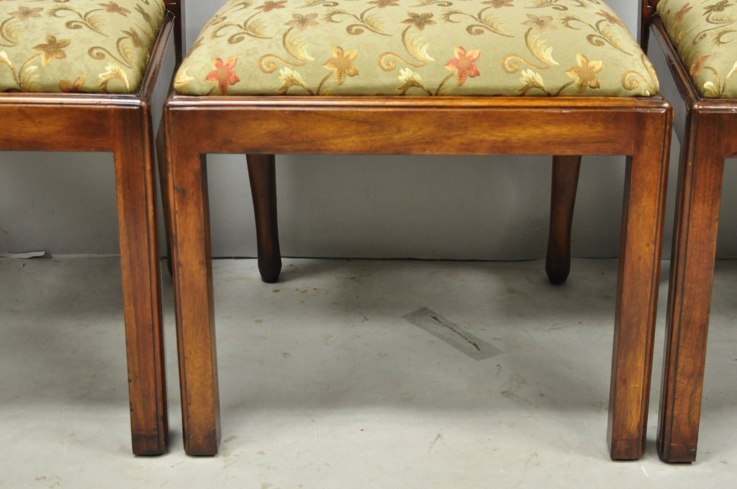 Chippendale Style Carved Mahogany Dining Side Chairs attr Theodore Alexander - 4