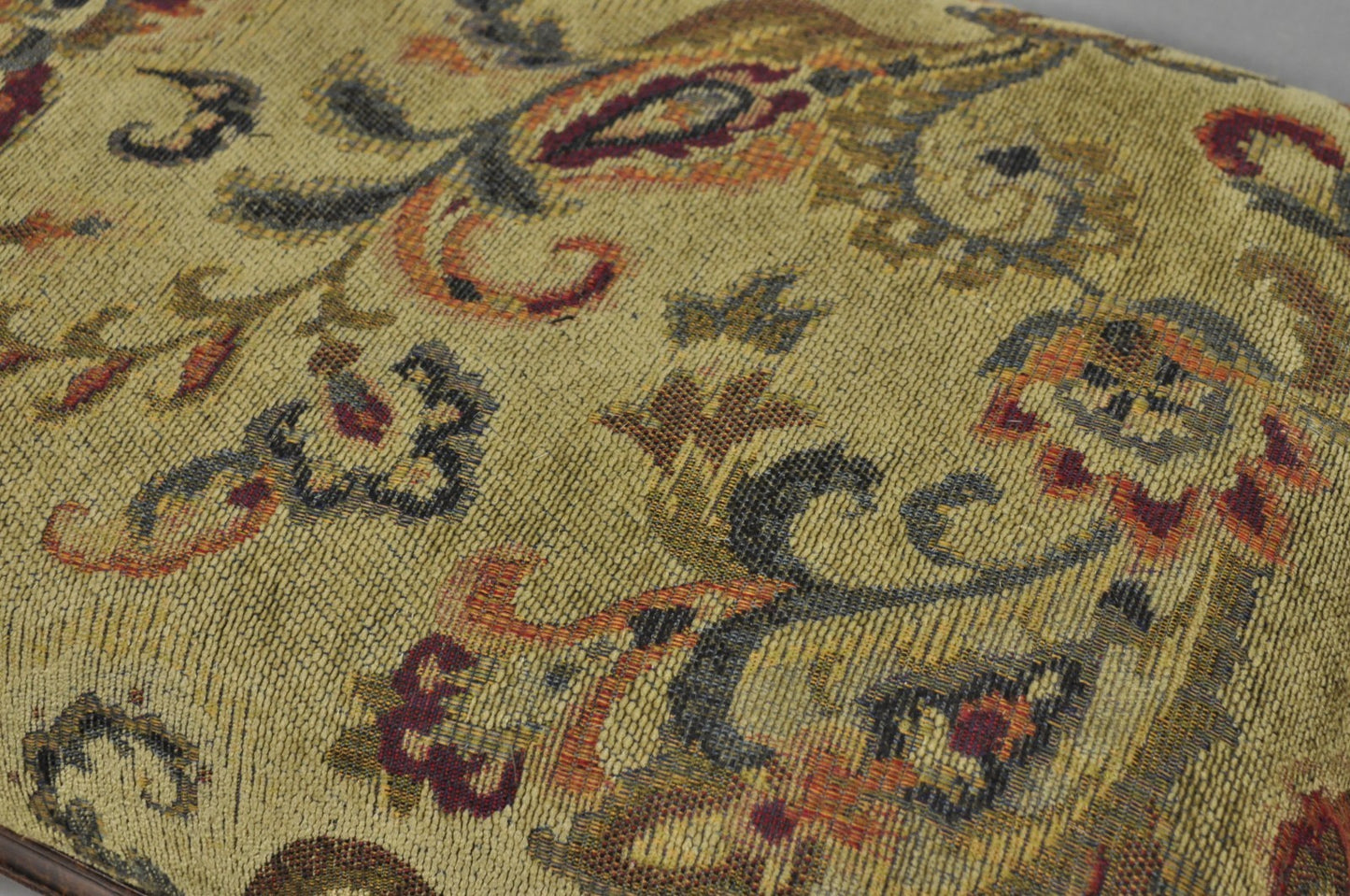 Antique French Louis XV Style Victorian Carved Mahogany Ottoman Footstool