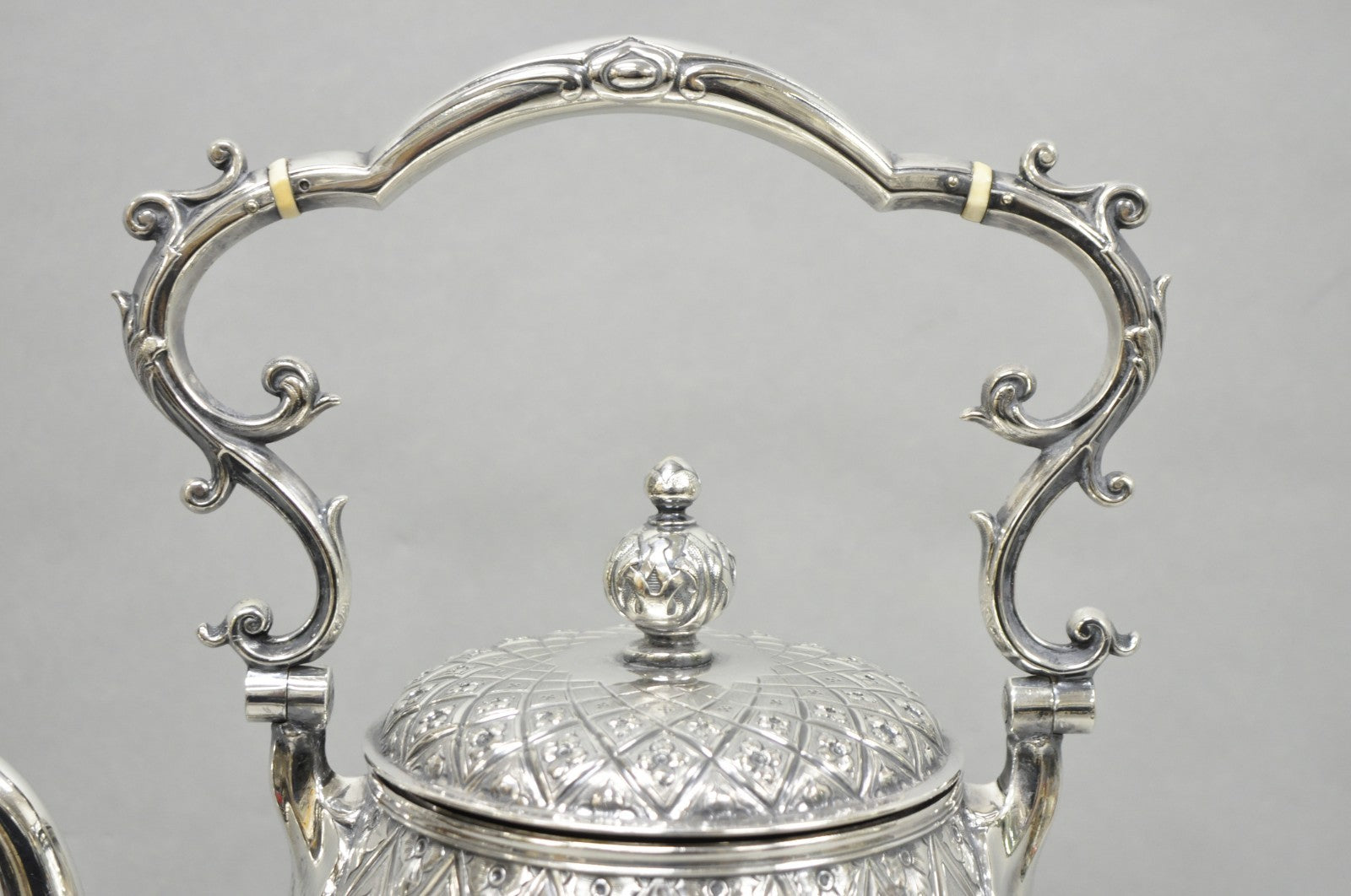 Hawksworth Eyre & Co Victorian Silver Plated "Pineapple" Figural Tipping Tea Pot