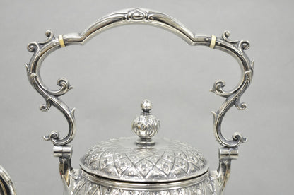 Hawksworth Eyre & Co Victorian Silver Plated "Pineapple" Figural Tipping Tea Pot