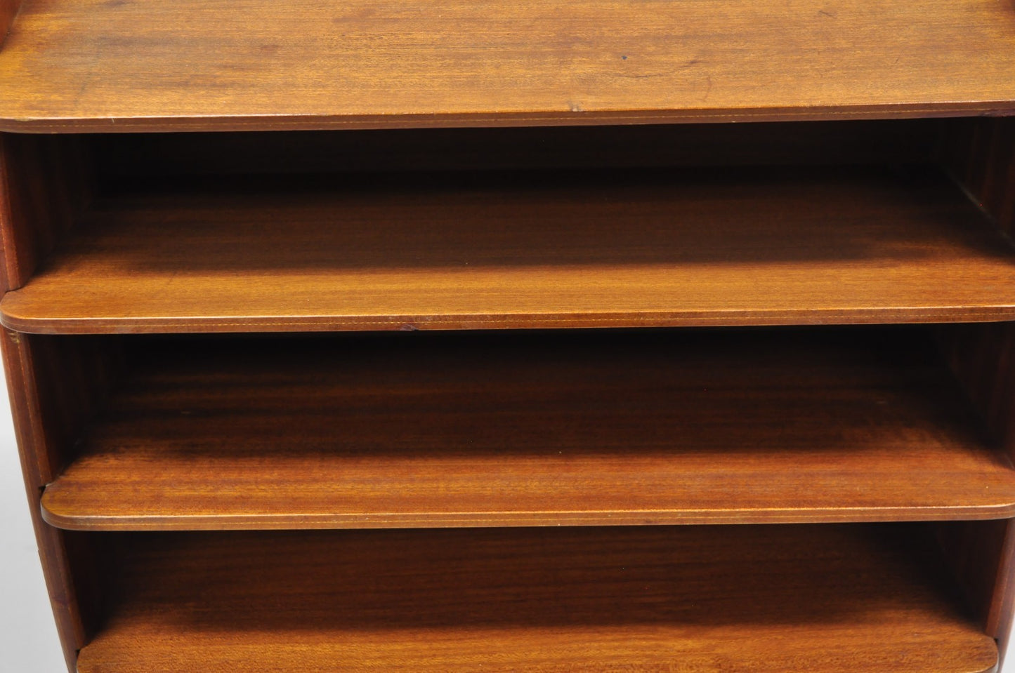 Mid Century Danish Modern Teak Wood Magazine Rack Book Stand Bookcase Side Table