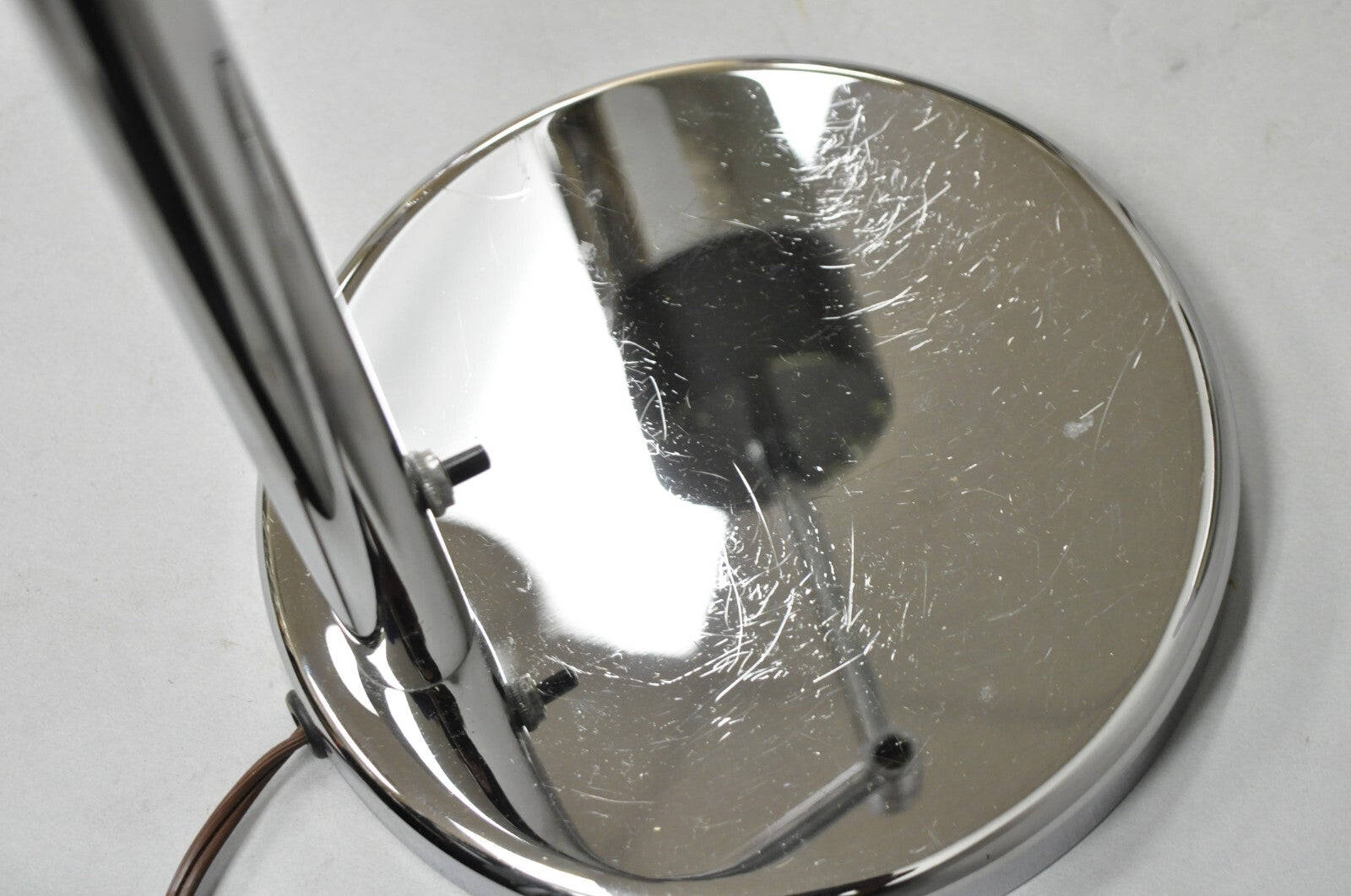 Vintage Walter Von Nessen Mid Century Modern Chrome Swing Arm Desk Lamp - a Pair