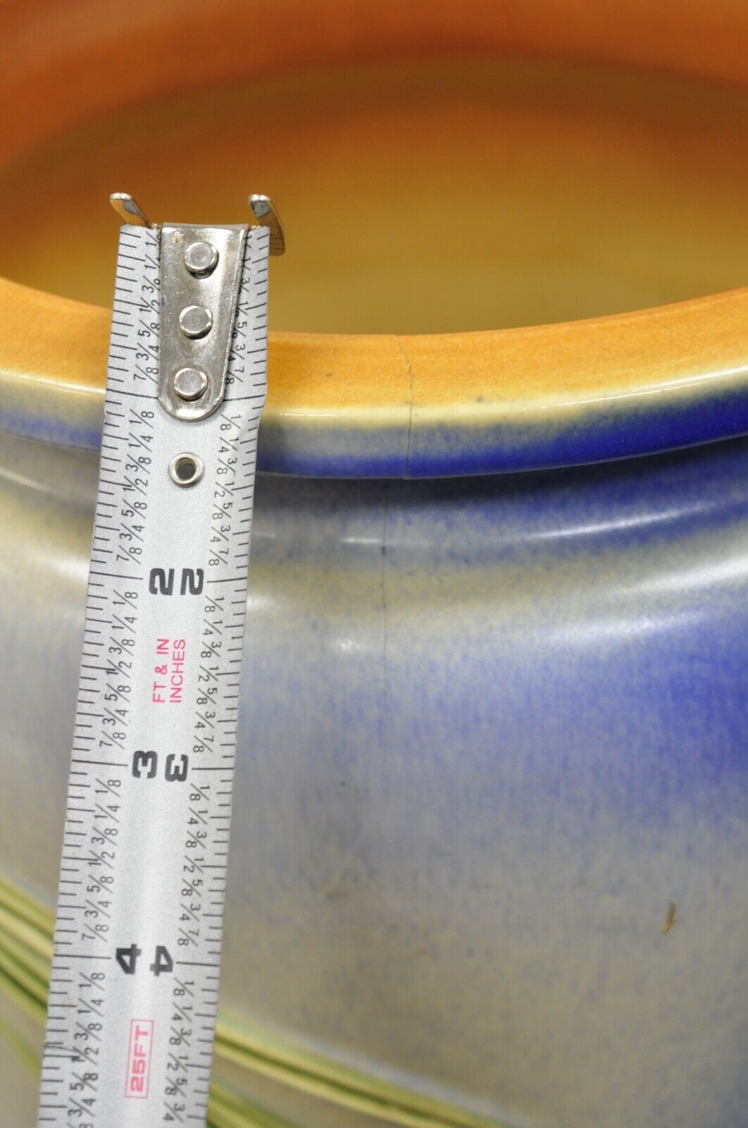 Vintage Roseville Pottery Pine Cone Umbrella Stand in Blue #777-20"