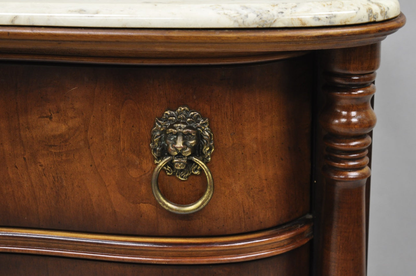 Pulaski Sagamore Hill Victorian Cherry Wood Marble Top Commode Nightstand Chest