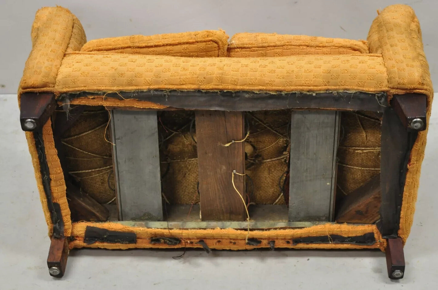 Small Vintage Wood Frame Traditional Miniature Doll Child's Kid's Sofa Couch