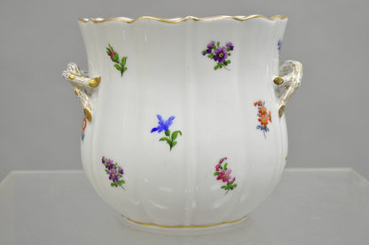 Antique Meissen French Porcelain Flower Pot Cachepot Wine Cooler - a Pair