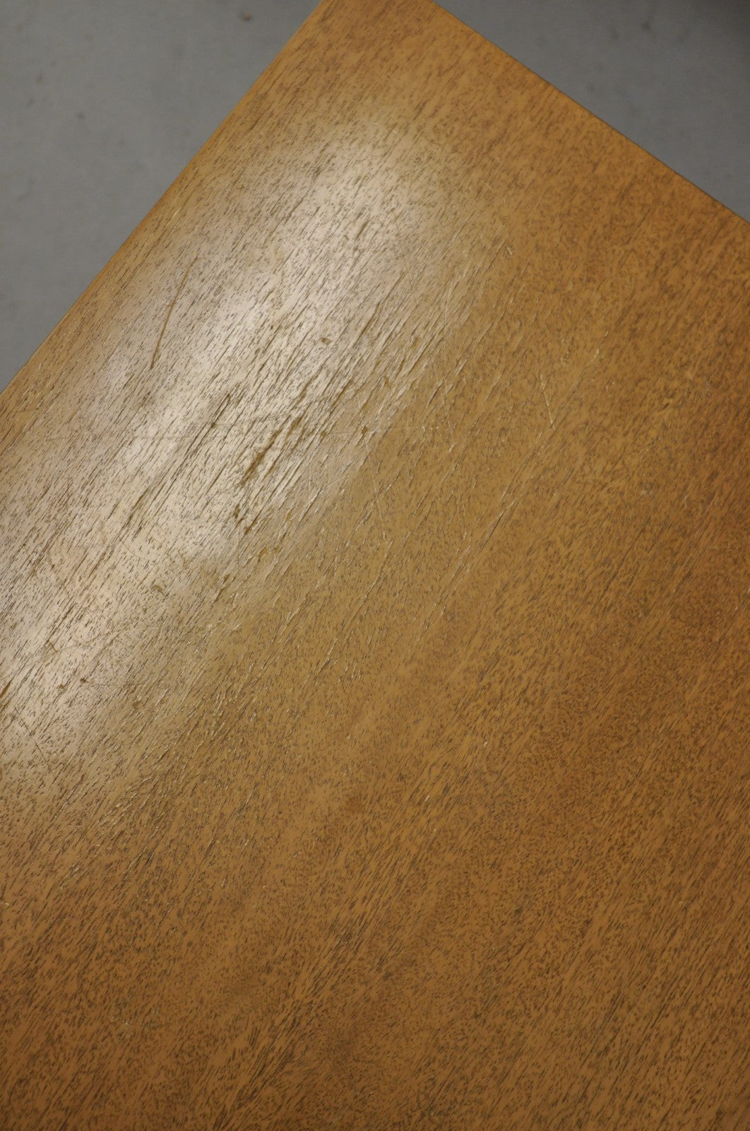 American of Martinsville Blonde Mahogany Mid Century Modern Step Up End Table