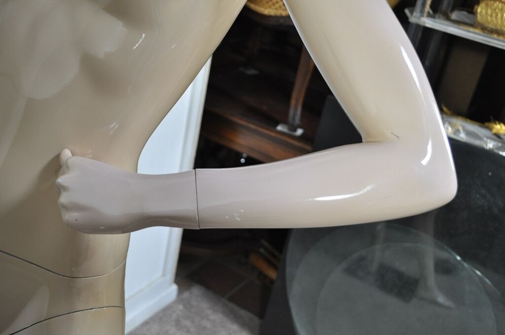 Vintage Female Woman Fiberglass Full Mannequin Dress Form Display on Stand