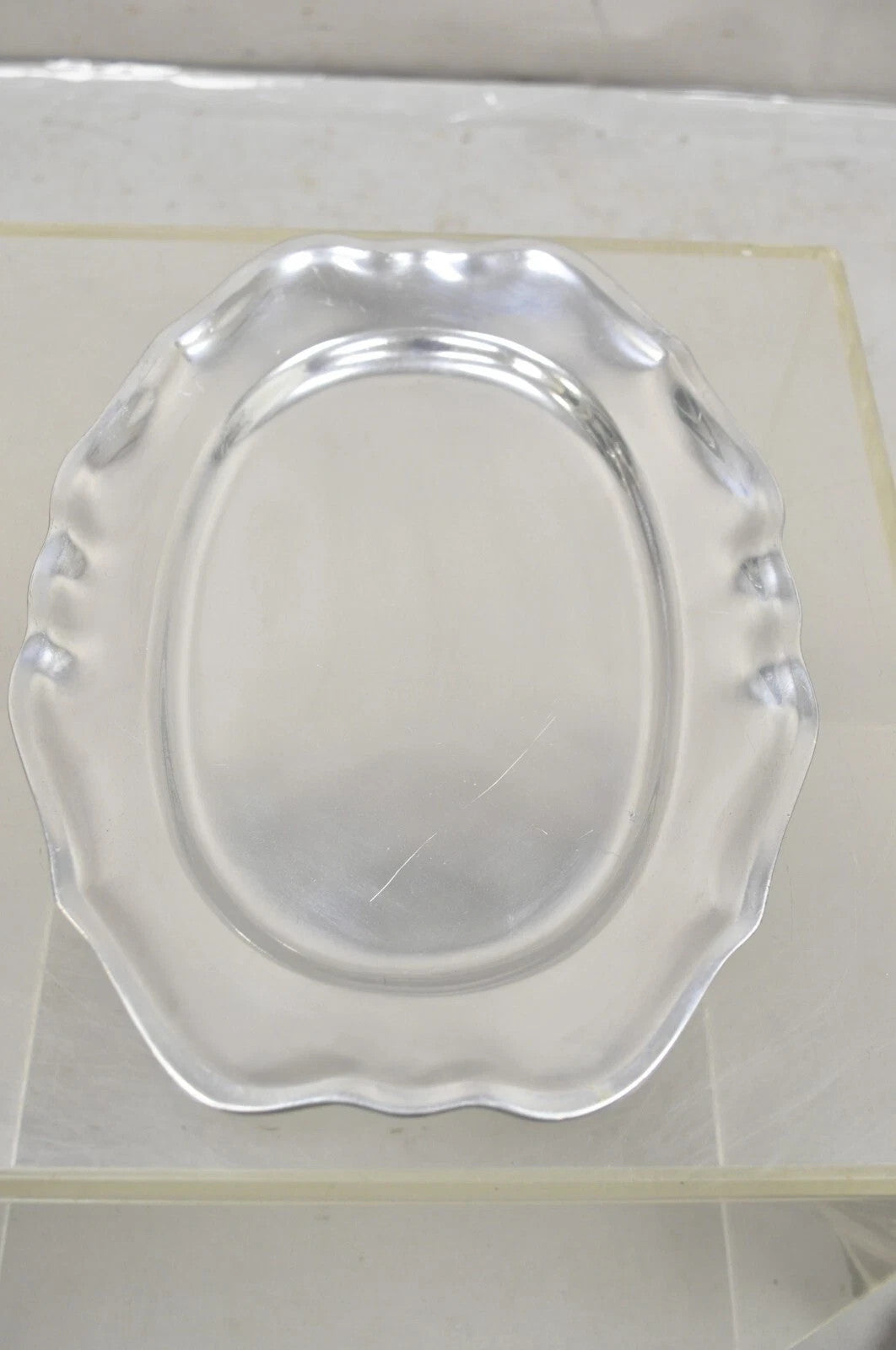 Vintage Wilton Mount Joy, PA Silver Plated Cast Aluminum 14" Dish Platter Tray