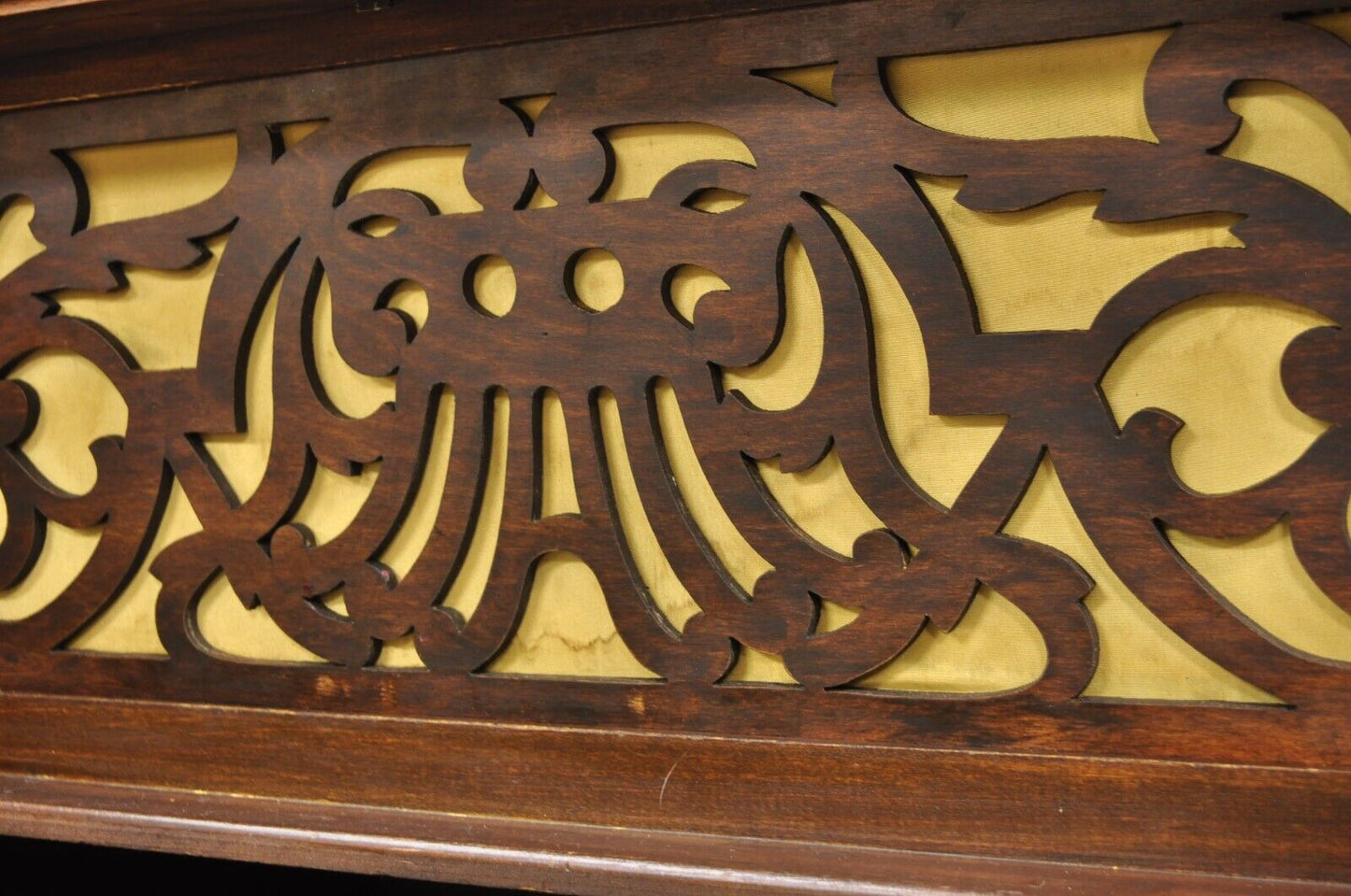 Antique French Renaissance Flower Carved Walnut China Cabinet Radio Bar Cabinet