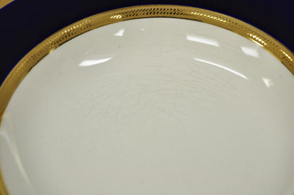 Antique Crown Ducal England Colfax English Regency Cobalt Blue & Gold 41 Pcs