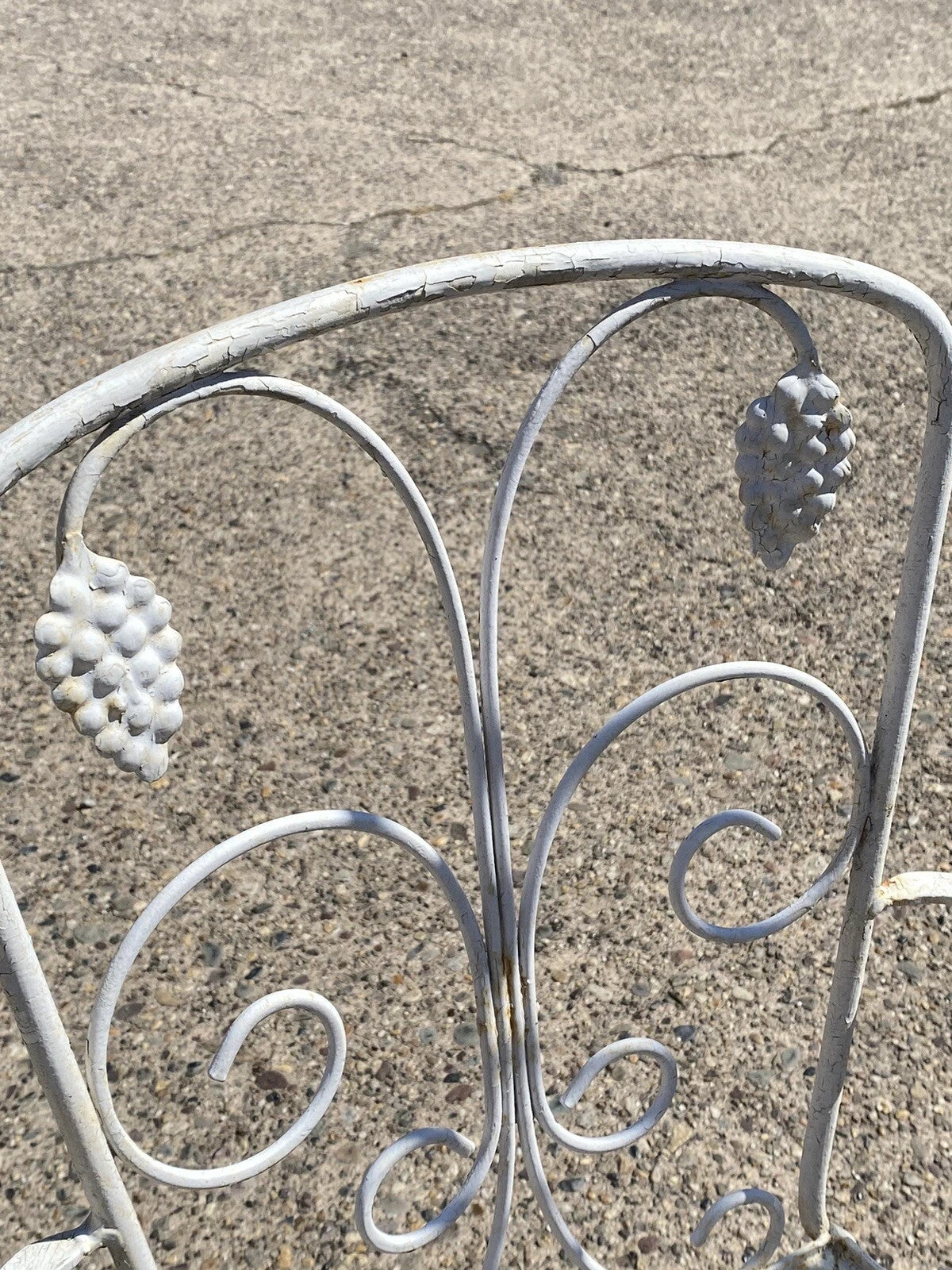 Vintage John Salterini Grapevine Wrought Iron Garden Patio Dining Set - 7 Pc Set