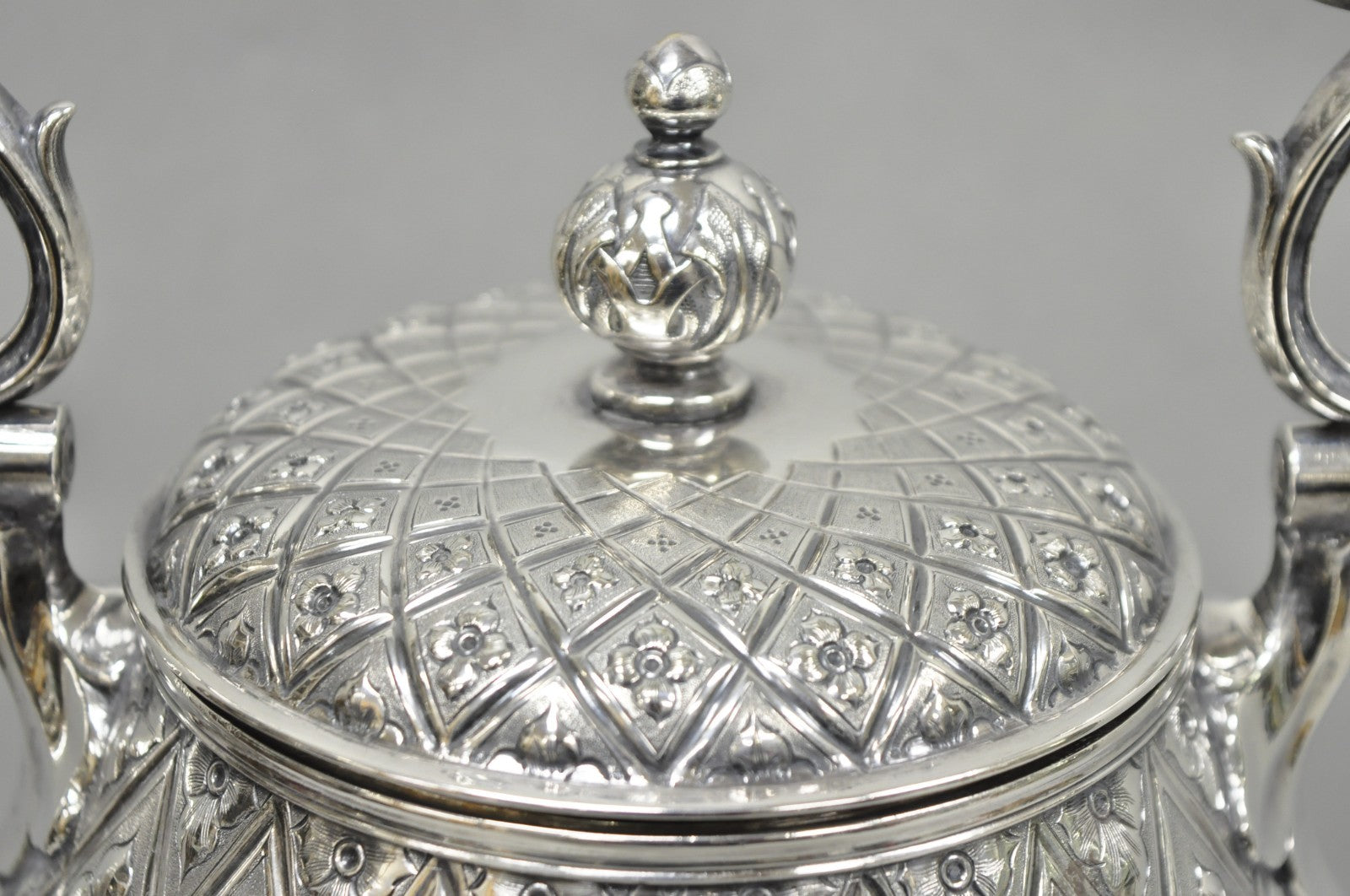 Hawksworth Eyre & Co Victorian Silver Plated "Pineapple" Figural Tipping Tea Pot