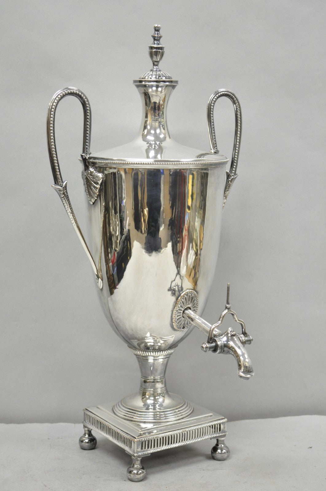 Antique English Regency Silver Plated Trophy Cup Urn Coffee Beverage Samovar