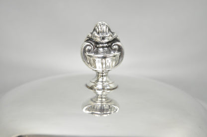 Antique English Regency Lion Head Silver Plated Covered Bar Ice Bucket