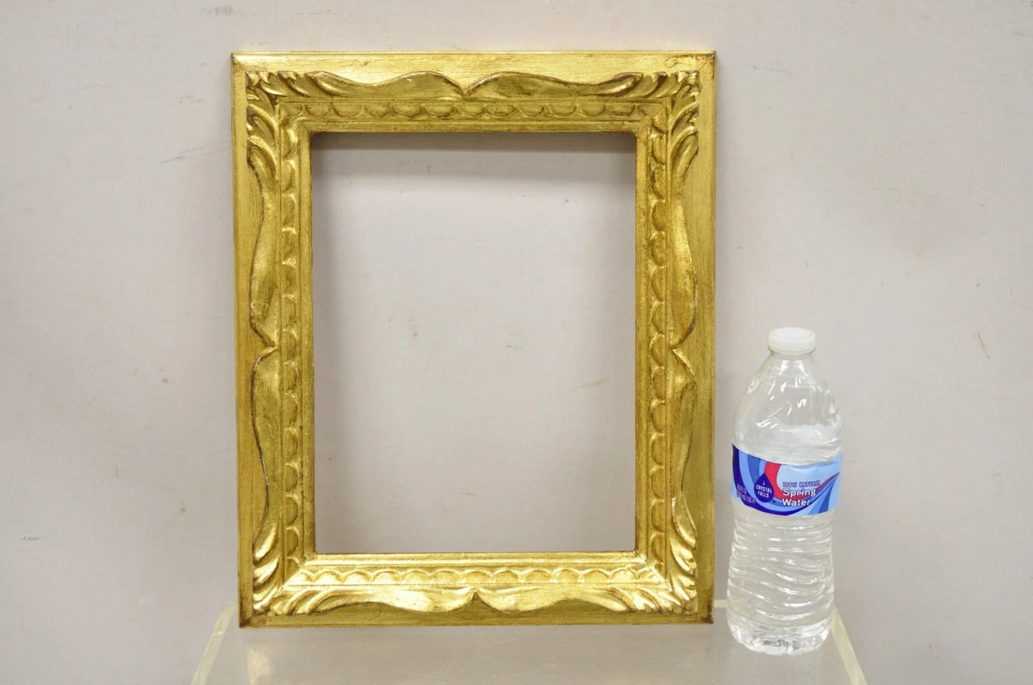 Vintage Italian Hollywood Regency Gold Gilt Wood 14 x 12 Art Picture Frame