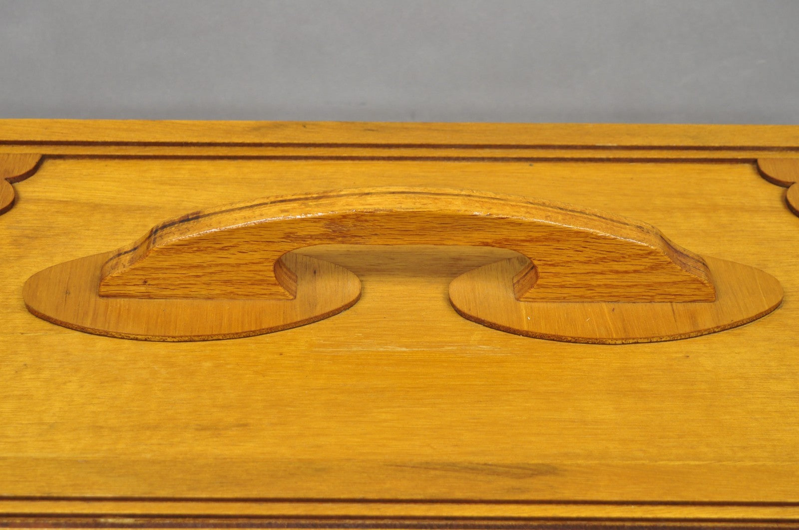 Vintage Arts & Crafts Custom Handmade Large Wooden Tool Chest Tool Box