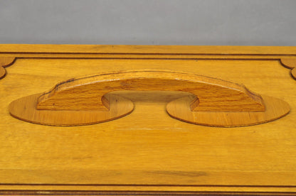 Vintage Arts & Crafts Custom Handmade Large Wooden Tool Chest Tool Box