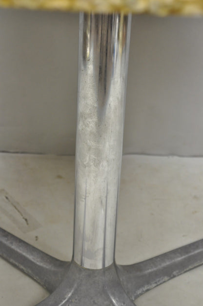 Mid Century Modern Seashell Resin Top Aluminum Propeller Base Dining Table