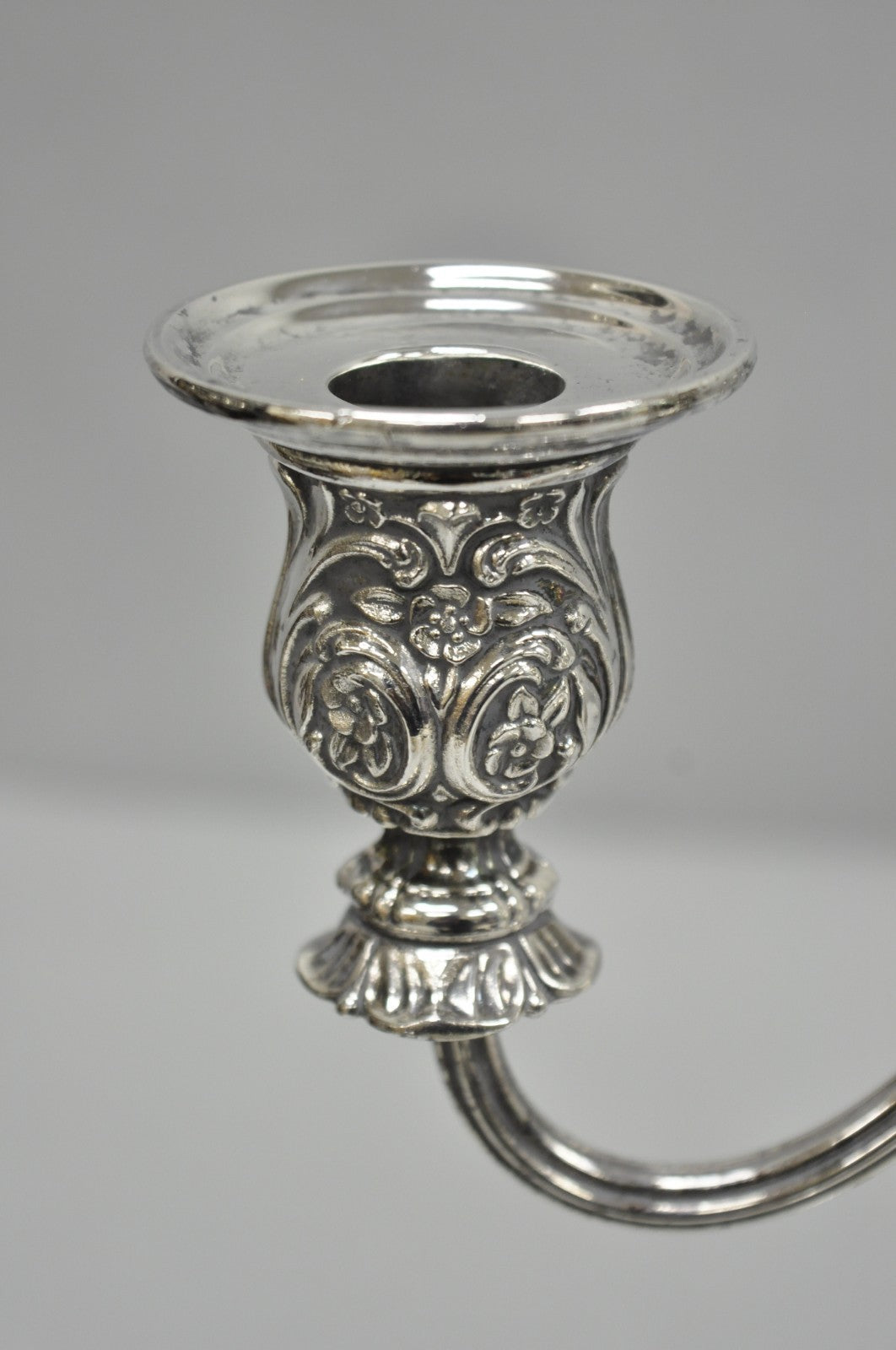 Vintage WM Rogers & Son Silver Plated 3 Arm Convertible Candelabra - a Pair