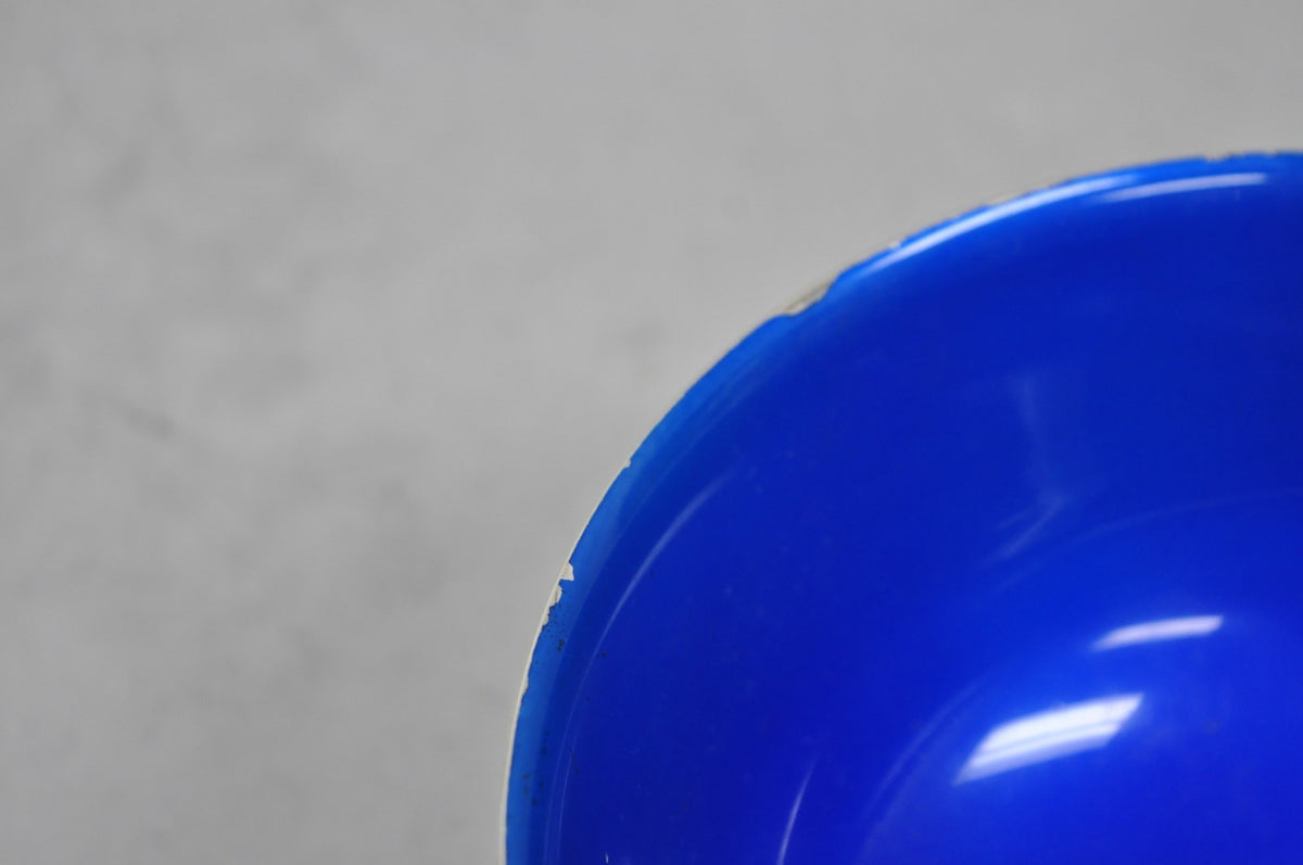 Vintage Reed & Barton 1120 Blue Enamel Silver Plated Small 6.5" Footed Bowl