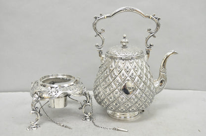 Hawksworth Eyre & Co Victorian Silver Plated "Pineapple" Figural Tipping Tea Pot