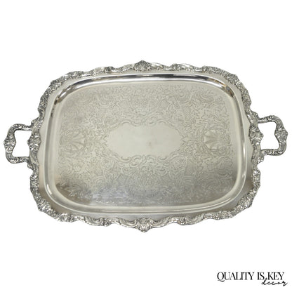 Vintage Poole EPCA Sevenoaks 650 Large Silver Plated Serving Platter Bar Tray B