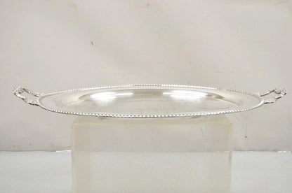 Vintage English Victorian Oval Silver Plated Serving Platter Tray by Victoria