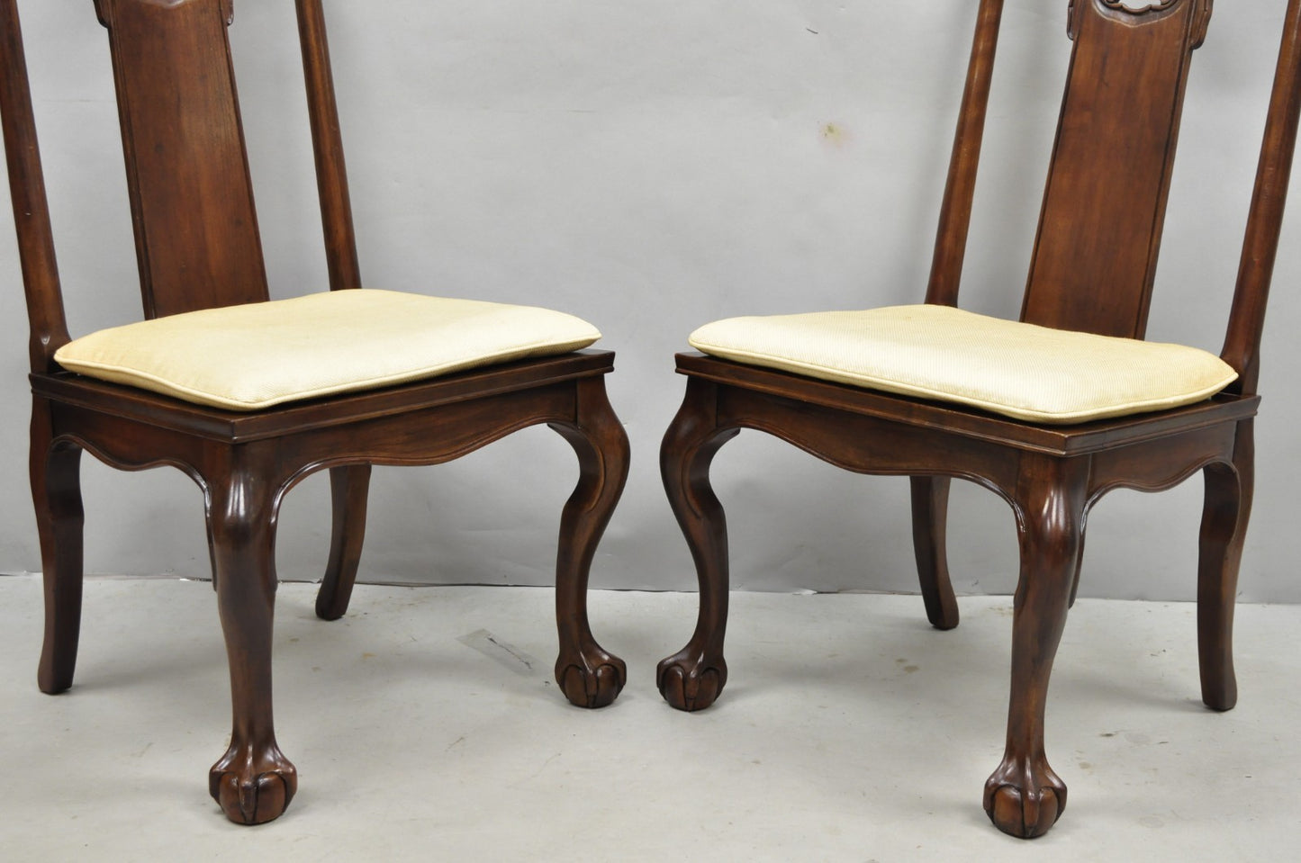 Vintage Drexel Heritage Oriental Ming Treasures Mahogany Dining Chair - Set of 4