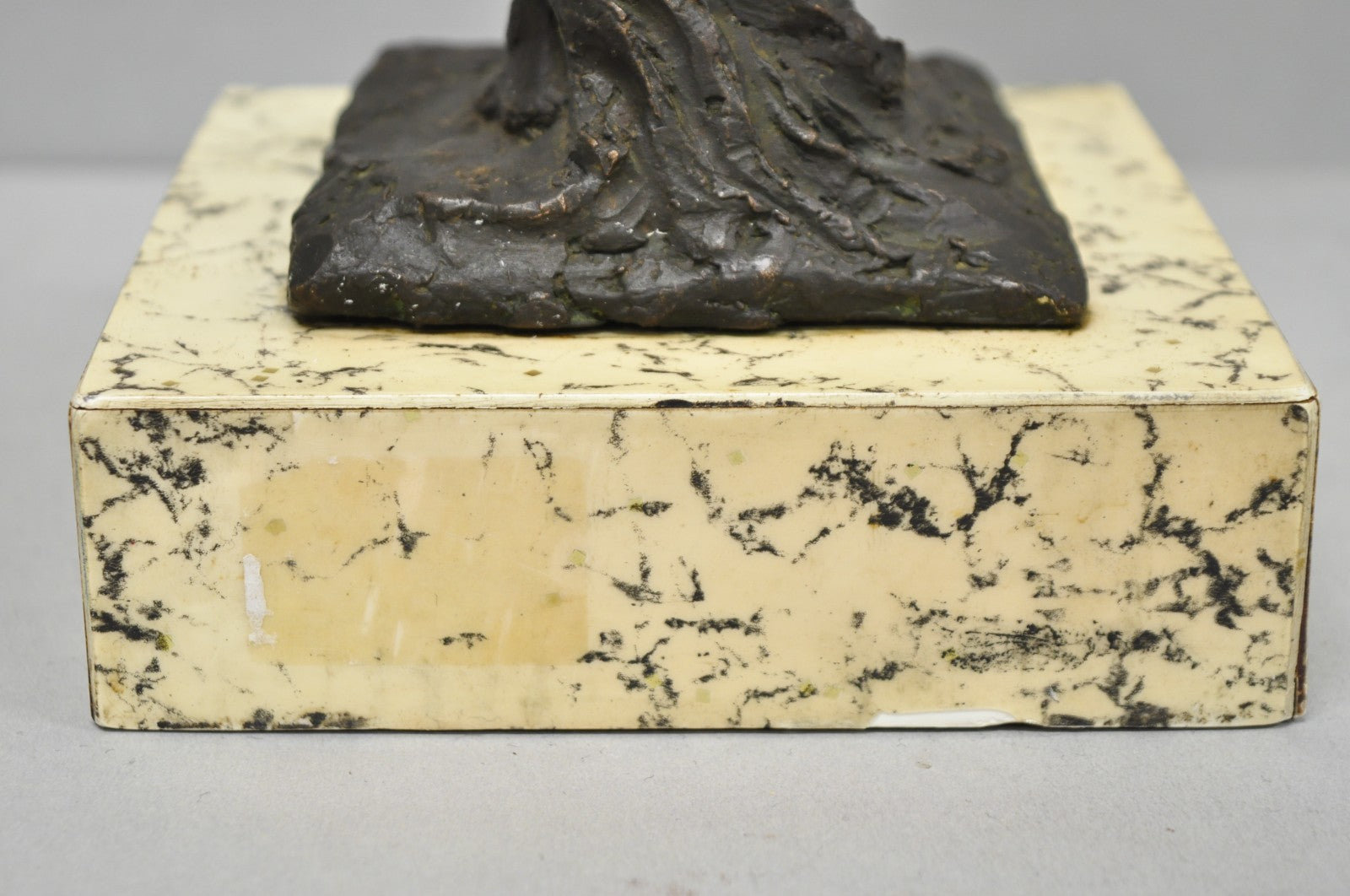 Vintage Mid Century Modern Bronze Nude Woman Sculpture Figure Signed "A RISI"