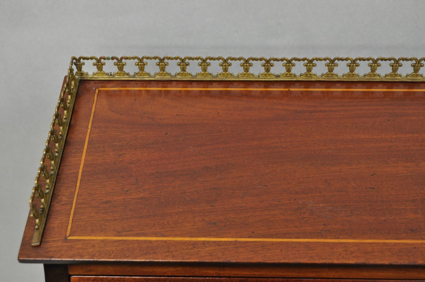 Antique French Louis XV Style Marquetry Inlaid Drop Front Ladies Writing Desk