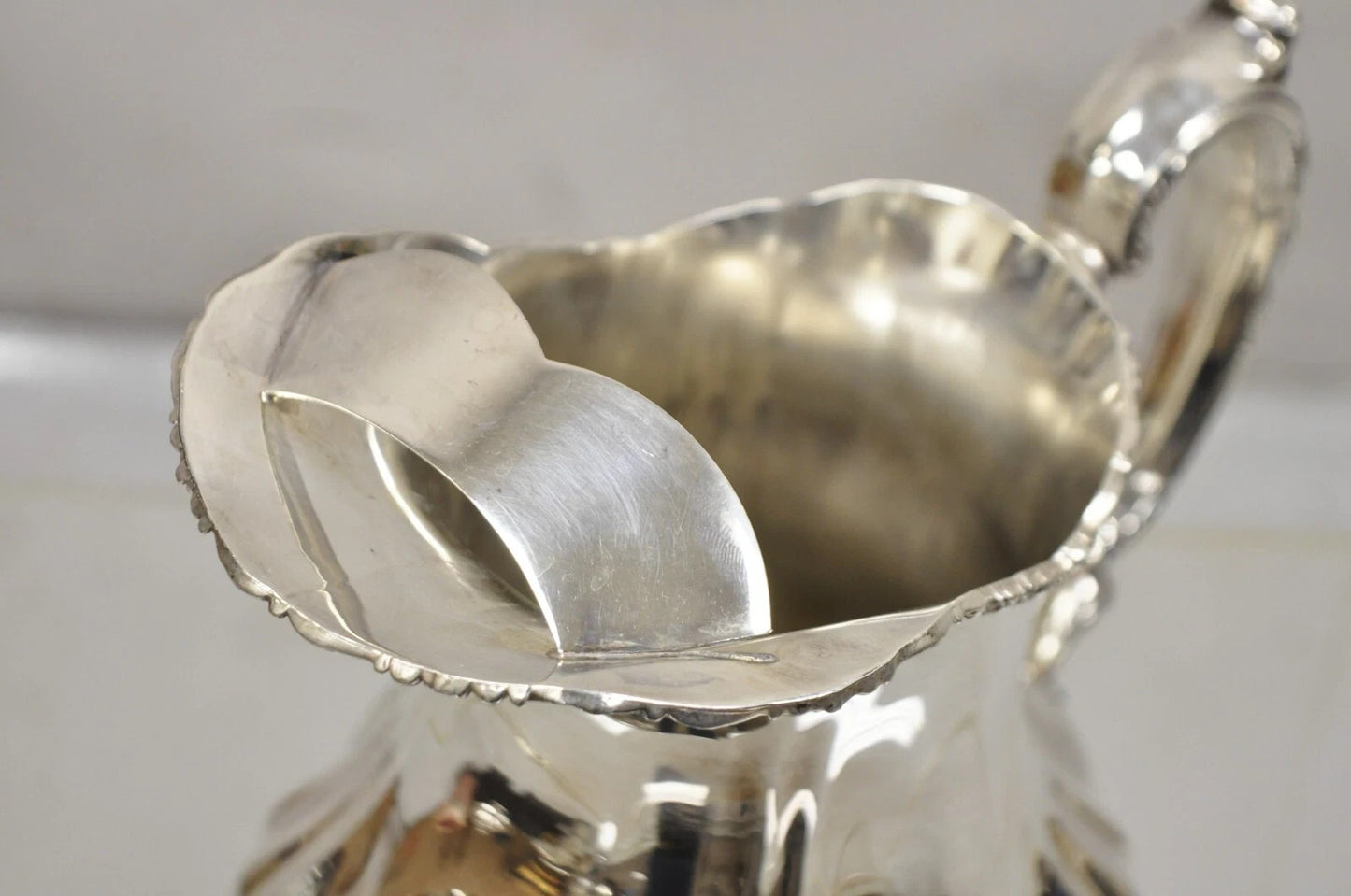 Vintage Lancaster Rose by Poole 401A EPCA Silver Plated Water Pitcher