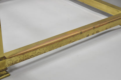 Vintage Mastercraft Hollywood Regency Square Brass Coffee Table Base Only