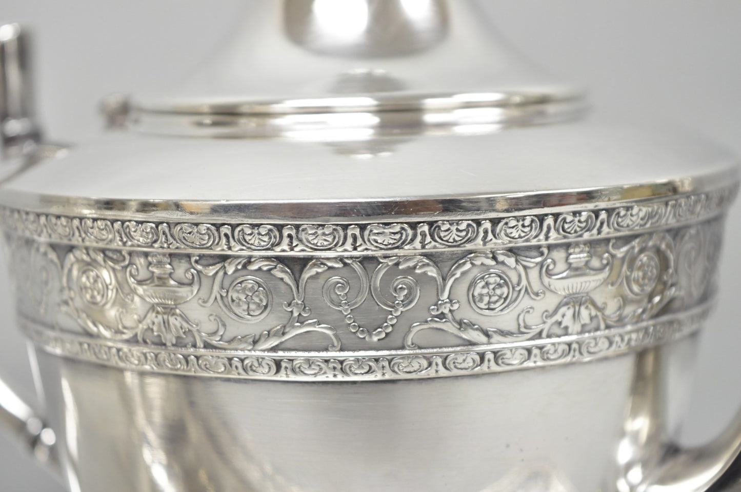 Antique Bernard Rices Sons Antique Edwardian Silver Plated Tea Service, 5 pc Set