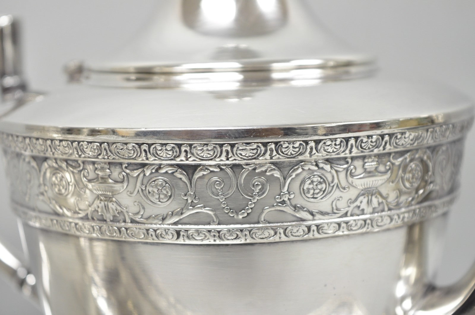 Antique Bernard Rices Sons Antique Edwardian Silver Plated Tea Service, 5 pc Set