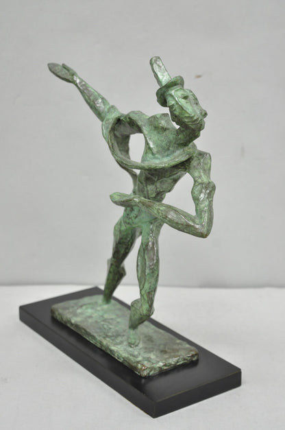 Estelle Goodman Brutalist Mid Century Modern Bronze Dancing Man Sculpture