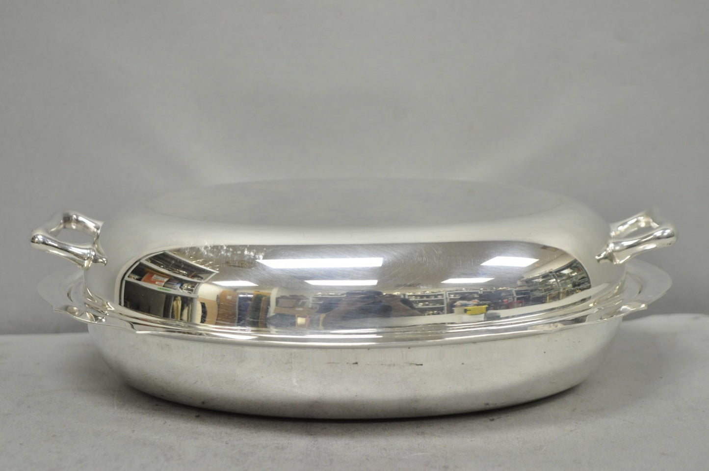 Vintage Towle 4046 Silver Plated Oval Covered Vegetable Serving Dish Platter