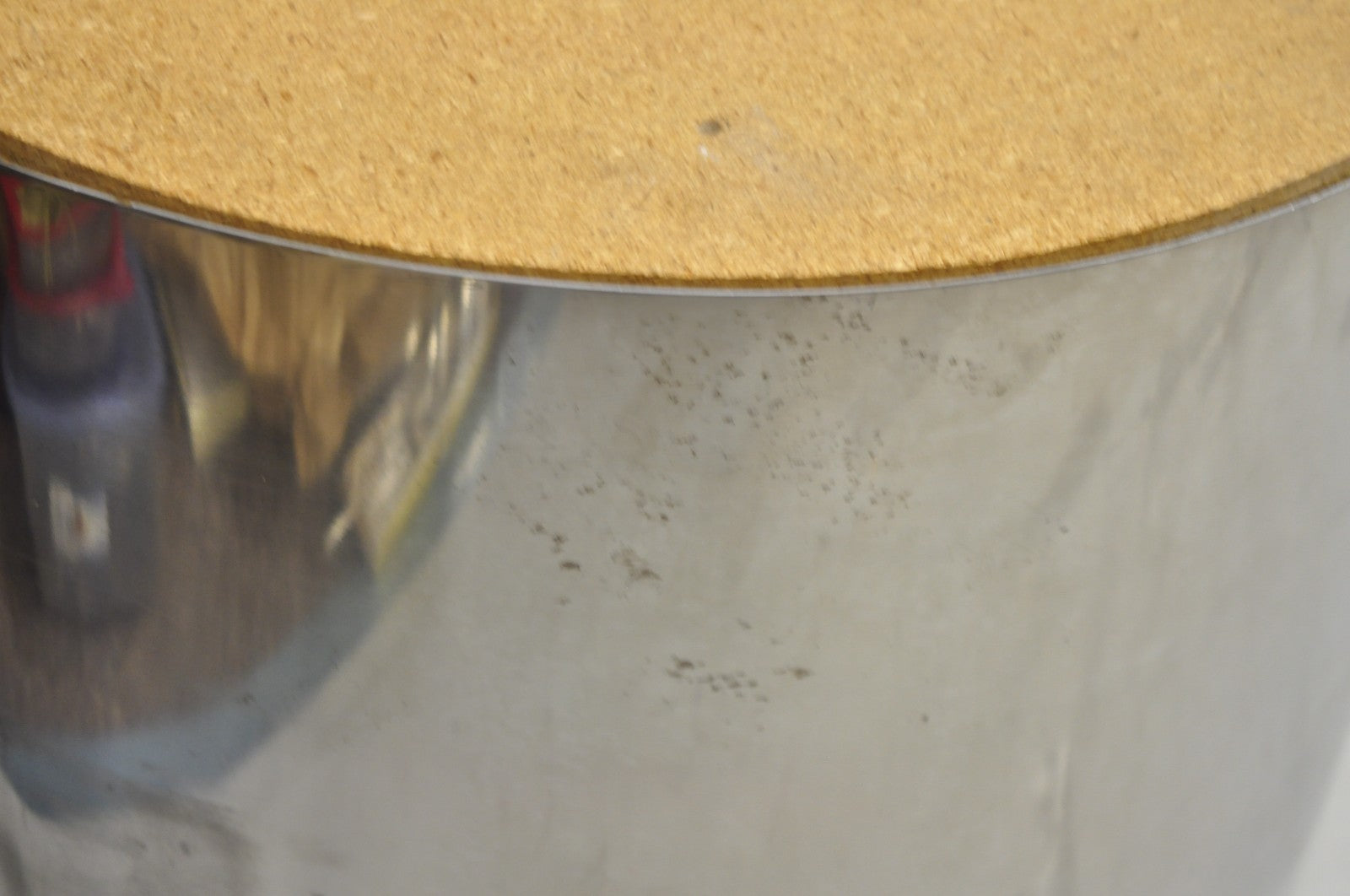 Vintage Mid Century Modern Round Travertine Chrome Steel Pedestal Dining Table